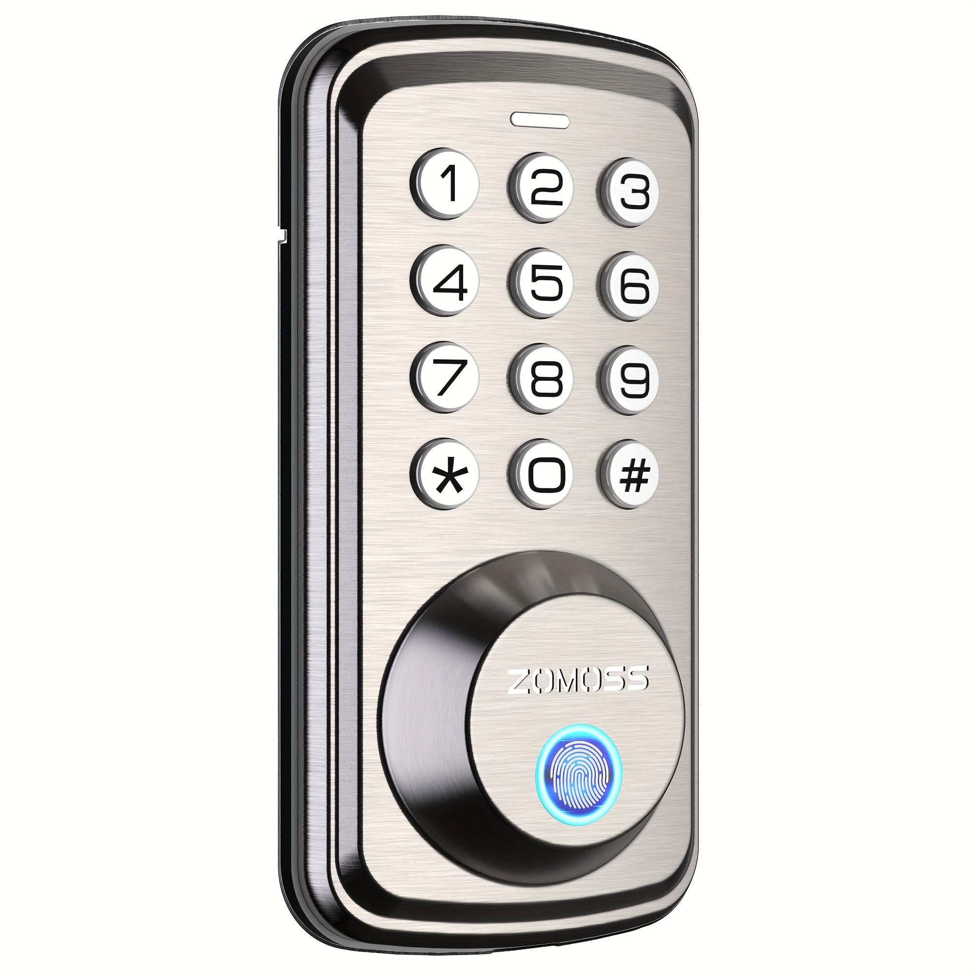 

Fingerprint Keyless Entry Door Lock Deadbolt, Electronic Door Lock For Front Door, Auto Lock, Easy Installation, Satin Nickel