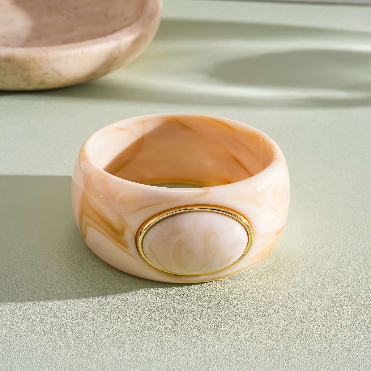 Women's Bohemian Geometric Cat-Eye Bangle, Stackable Design