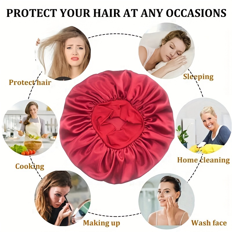 Men's Wide Brim Color Ding Sleep Cap Hair Removal Cap Hair Protection Cap Bath Cap