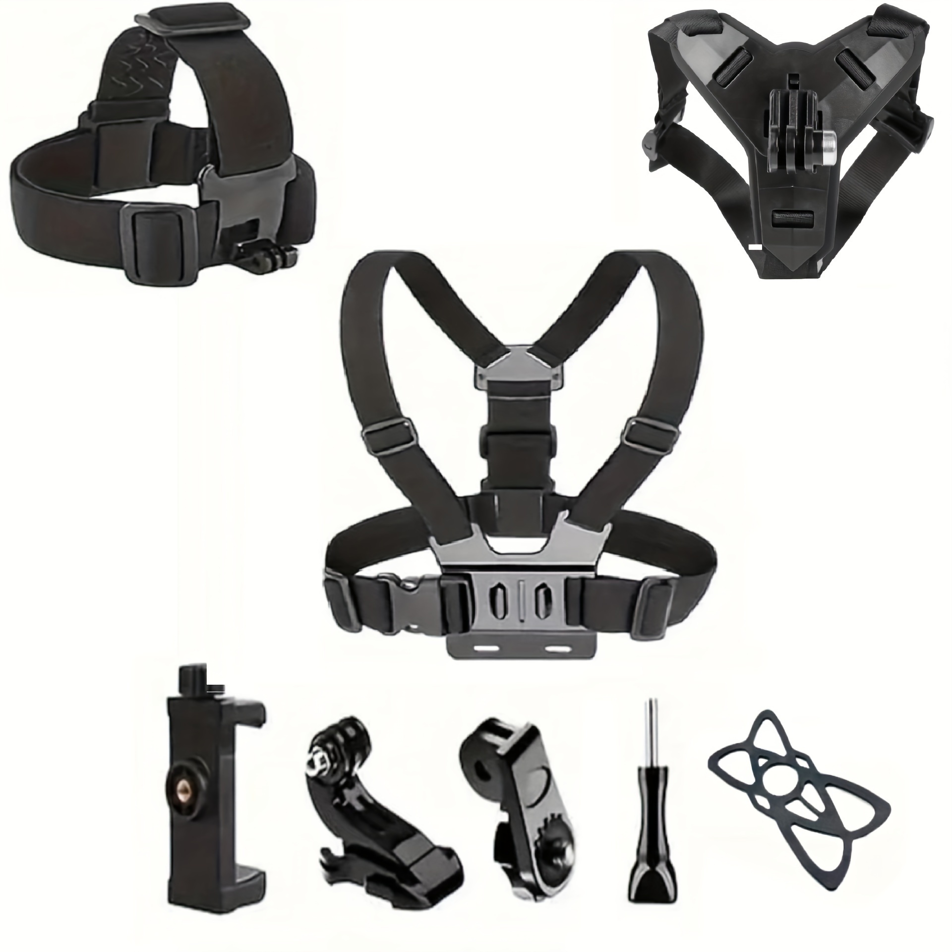 TEMU 8pcs Action : Durable Mounts For , Smartphones & Action - Motorcycle Helmet, Holders, Action Camera Accessories