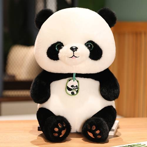 adorable panda plush toy soft polyester black white with birthday christmas thanksgiving halloween easter valentines day gifts cute home office decor companion