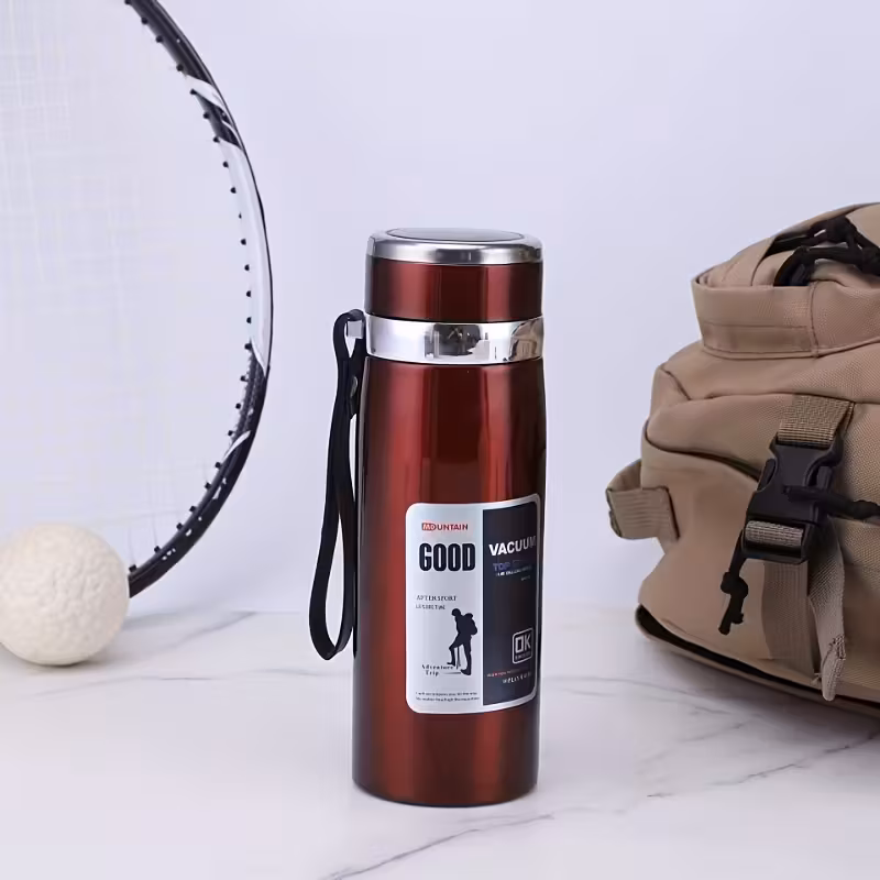 1000ml large capacity insulated cup with leak proof lid carry strap double wall vacuum insulation for hot cold drinks glossy durable lightweight for camping gym travel hiking ideal gift for men women christmas valentines day Product details 9