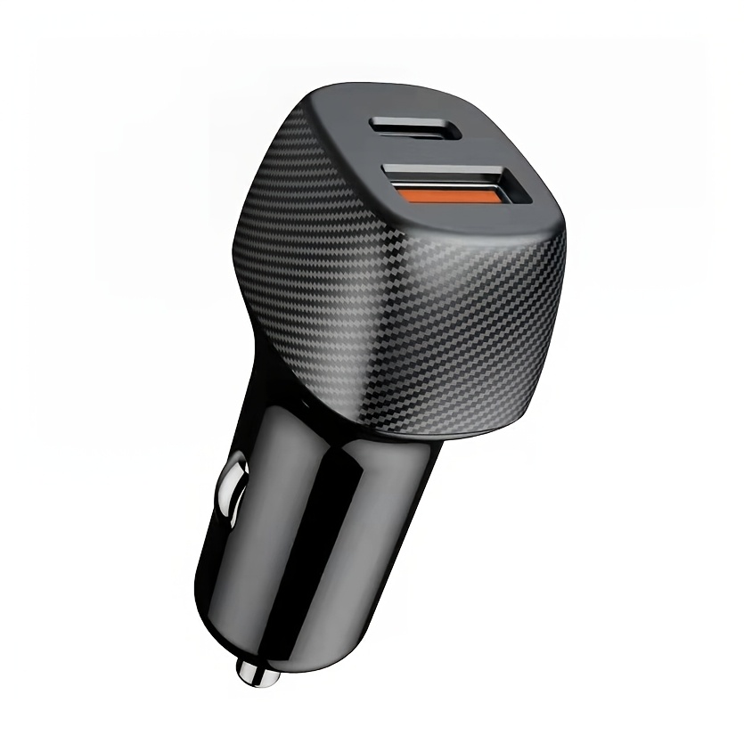 TEMU 43w Car Charger Usb C Super Fast Charging, 43w Usbc And Qc3.0 Port Plug For Iphone 17 Pro Max/air/16/15/ipad, S26/s25 Android Phones, Dual 12v