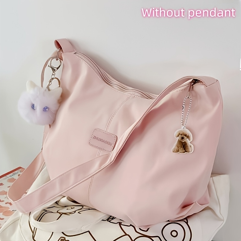Women's Fashion Japanese-style Large Capacity Crossbody Bag With Adjustable Strap And Zipper Closure - For Commuting, Campus, Casual - From