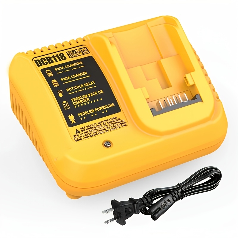 TEMU Chargeur de remplacement pour batteries au lithium Dewalt 12V-20V MAX