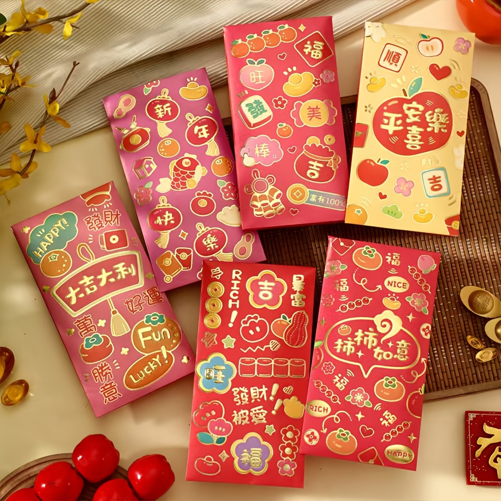 

24-pack Chinese New Year Red Envelopes, 2025 Lunar New Year Cash Packets, Pouches For Housewarming, Weddings, Birthdays, And Celebrations