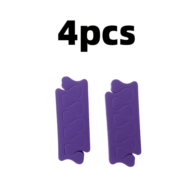 4pcs Heart-Shaped Nail Art Finger Separators for Polish Application