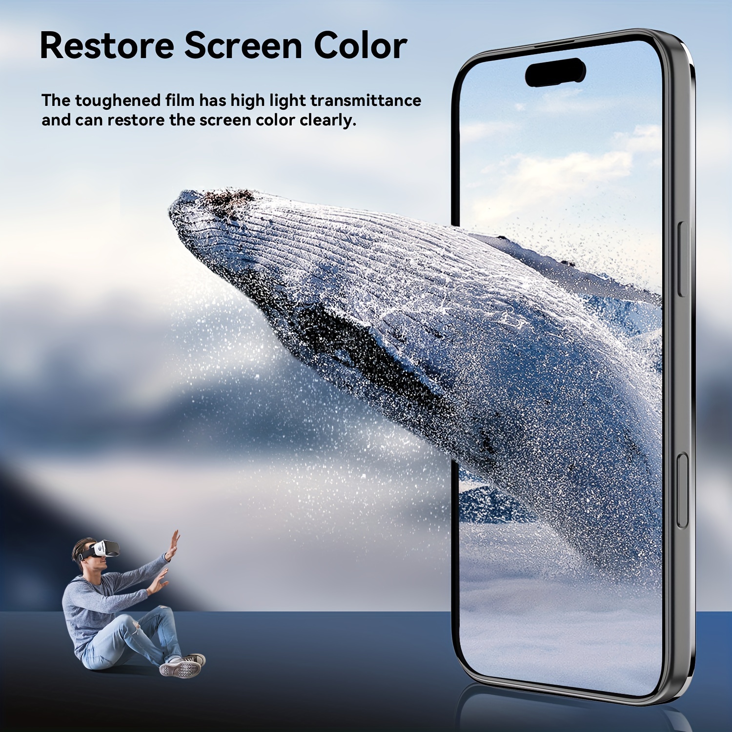 [8 Pack] Tempered Glass Screen Protector For IPhone 16/ 16 Plus/ 16Pro/ IPhone 16 Pro Max + Camera Lens Protector, 9H Hardness, High-Definition Clarity, Scratch-Resistant, Bubble-Free, Sensor Protection, Dynamic Island Compatible, Case Friendly Tempered Glass Film, Christmas, Festival, New Year's Gift