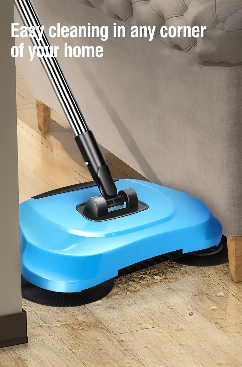 1pc 3 in 1 multifunctional manual push broom handheld sweeper for wood and tile floors wet dry surface cleaning tool pet hair and   removal no electricity or batteries required manual dust collector dust details 2