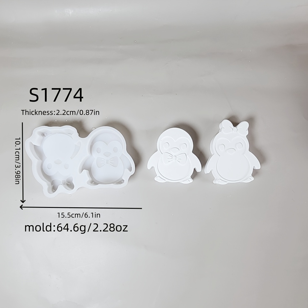Resin Casting Molds Penguin Couple Combination 3d Decoration Silicone Mold Diy Candle Silicone Mold Gypsum Decoration Silicone Mold Silicone Mold Home Decoration Epoxy Resin Mold 65 S1774