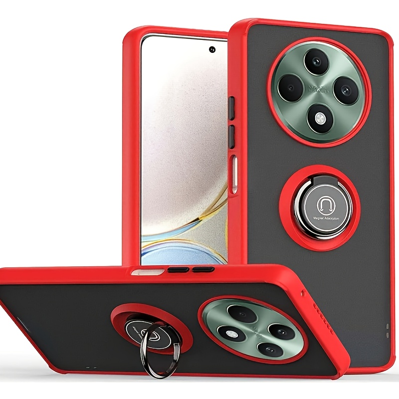 TEMU Phone Case: For Oppo Reno 12f 5g/reno 12f 4g Compatible Phone Case, Translucent Frosted Phone Case With Ring Stand