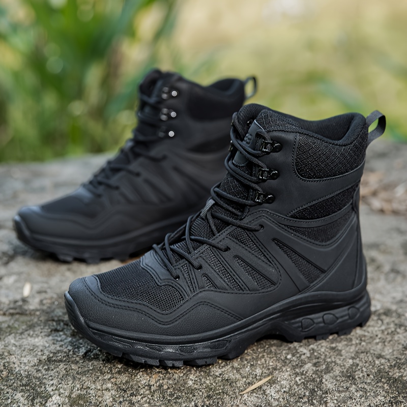 TEMU High-quality Hiking Boots, Snow Boots For Couples 2025 Large Size Wear-resistant Non-slip Hiking Shoes, Autumn Winter Men's Long Boots, Men's