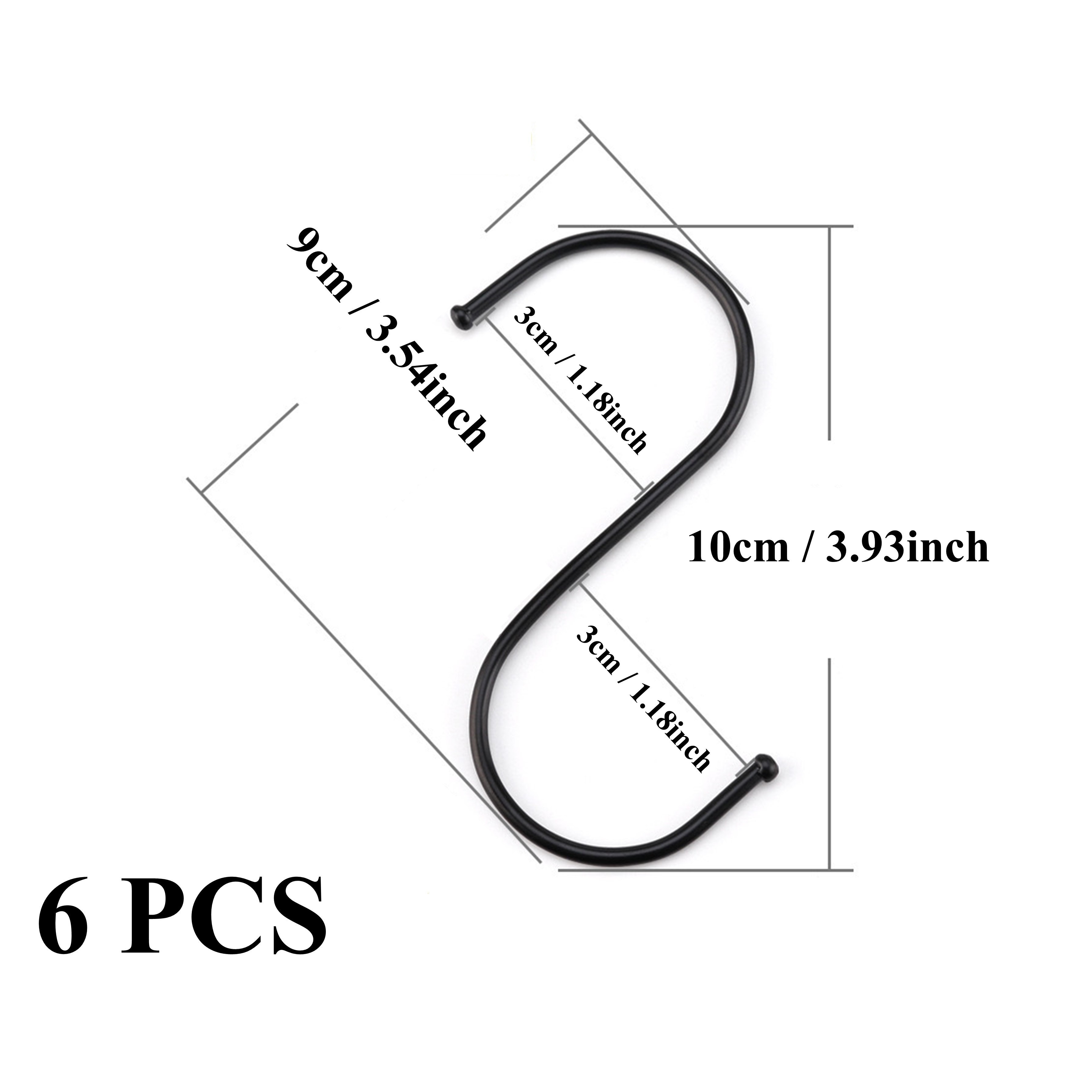 TEMU 6/12pcs Hooks, Heavy Duty Metal Hooks For Hanging, Hanging Hook For Kitchen, Bathroom, Bedroom And Office, S Hooks Hardware Fastener For Kitchen