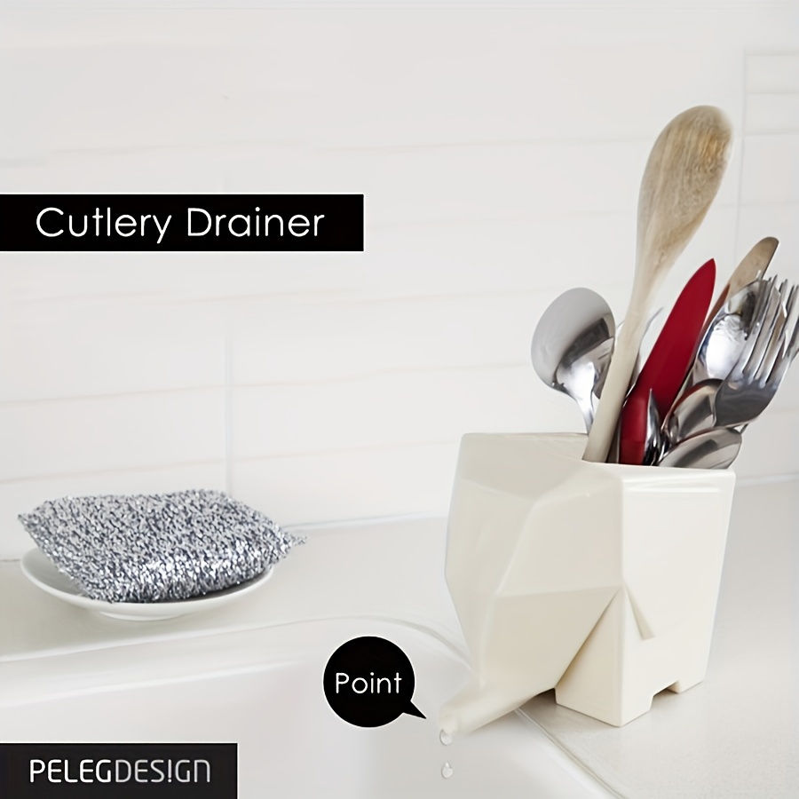 utensil rack elephant shaped kitchen utensil storage box Temu