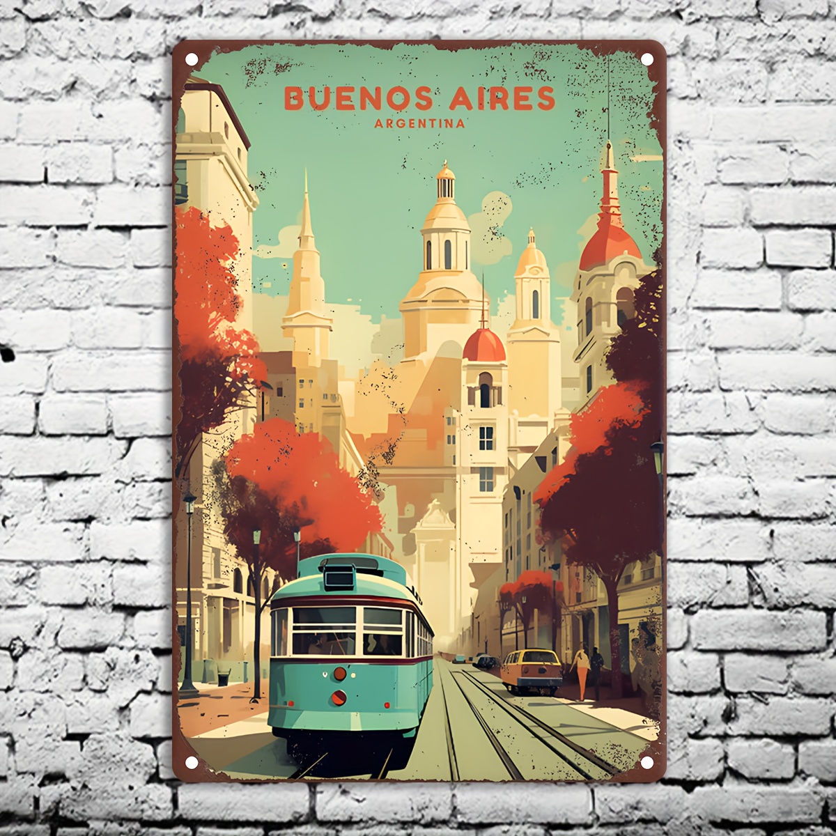 Vintage Buenos Aires Argentina Travel Poster Metal Sign - Temu South Africa