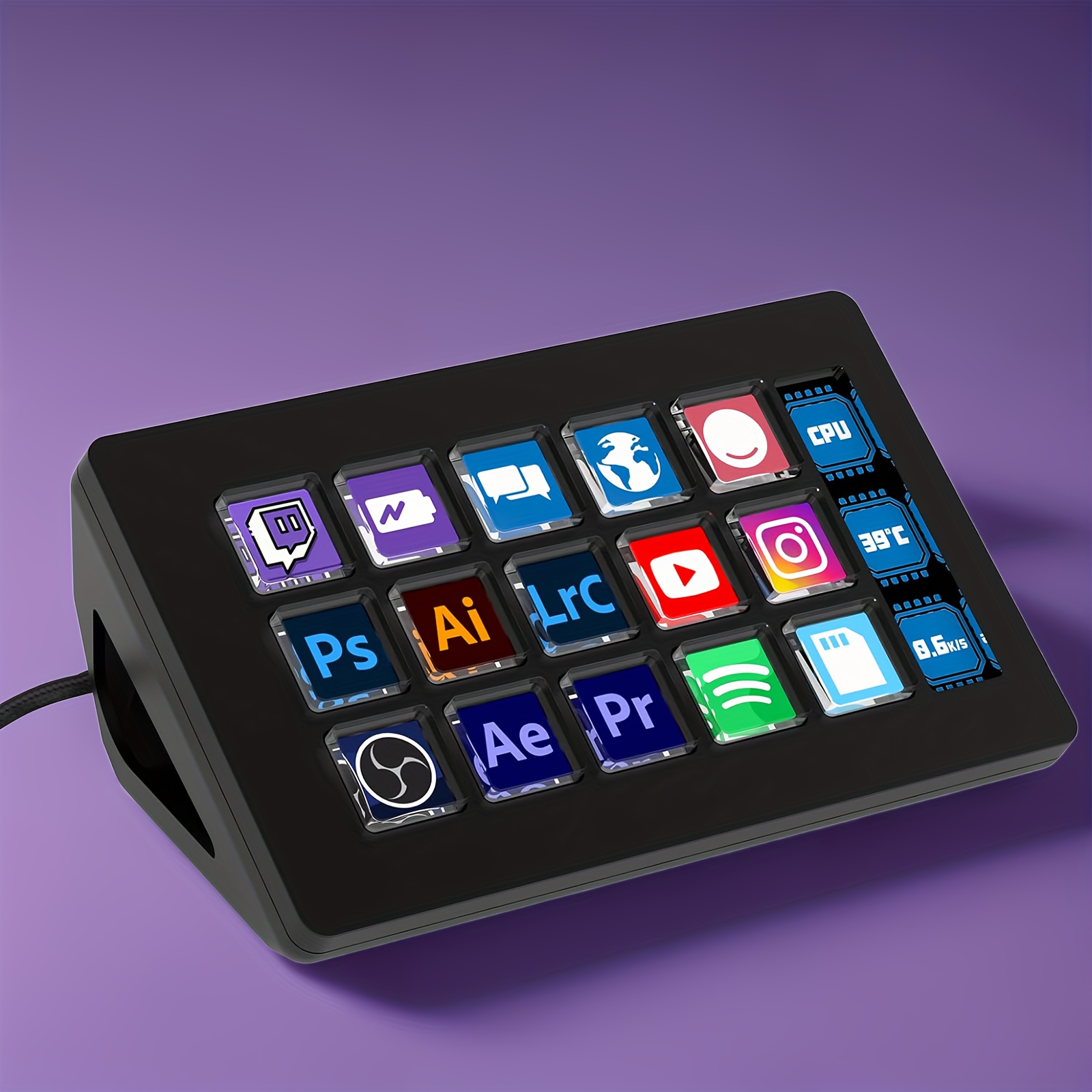 TEMU [live Streaming Controller] Live Streaming Control Console Desktop Assistant Control Panel Controller For Stock Trading Live Streaming,