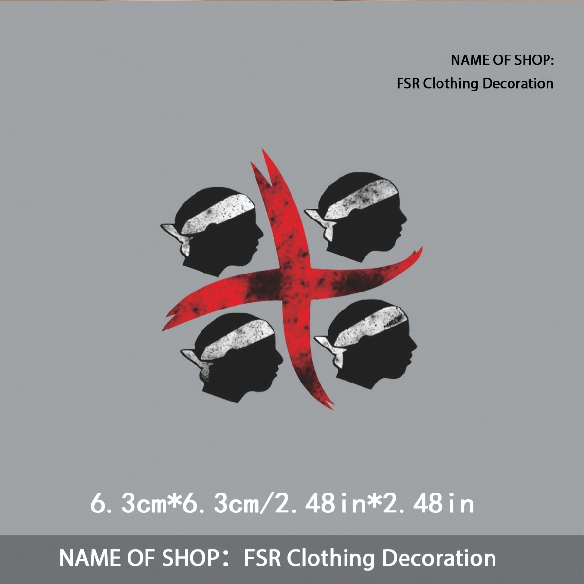 TEMU 1pc Stained Sticker Heat Transfer Sticker - Fashion Iron-on Transfer For T-shirts, Hats, Jeans, Backpacks, Pillow Covers, Flags, Etc., Durable