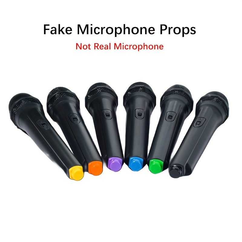 

1pc, Plastic Microphone Props, Fake Stage Mic Prop, Home Bar Photo Booth Decoration Ornaments, Student Exercise Speech Singing Prop,birthday Party Gifts