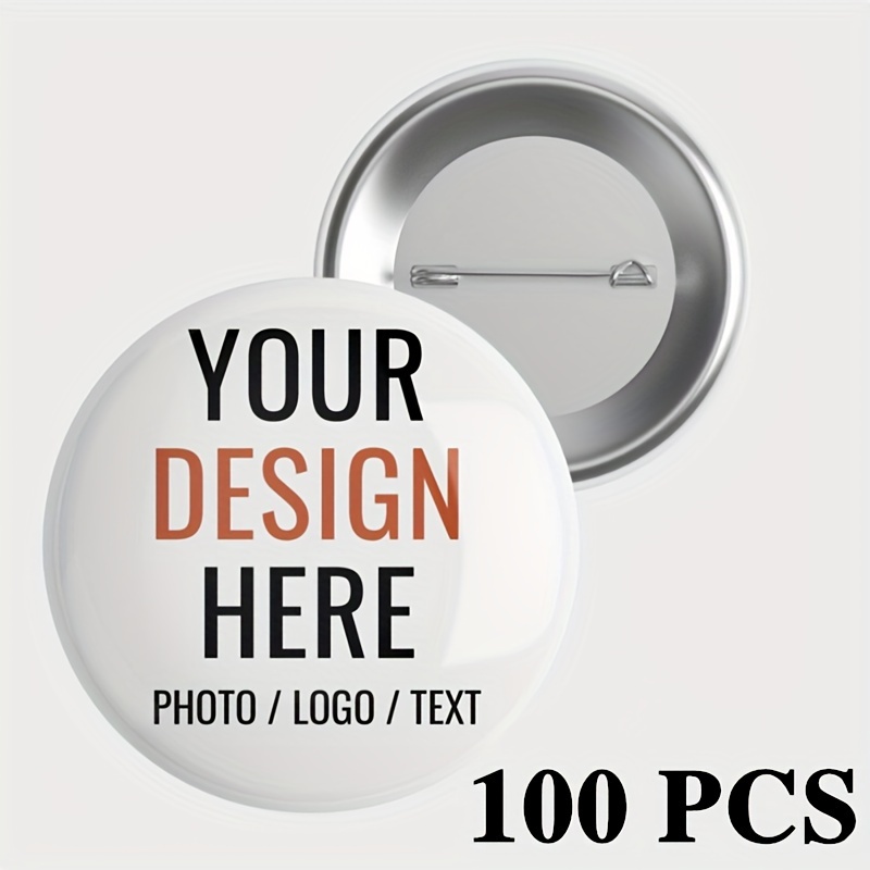E-shop Personalisierte Button Badges - Viele Größen und Mengen - Jeder Text, Foto oder Bilder - Bedrucktes Pin Badge - Werbe Work Geburtstagsparty