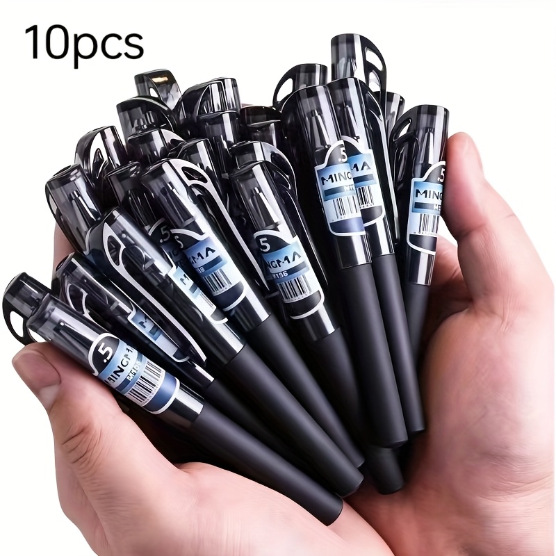 10 Mini Gel Pens, Pocket-sized Gel Pens With Medium Tips, Providing Smooth Writing - Professional Quality Pens Suitable For Home, Office, And School Use - Long-