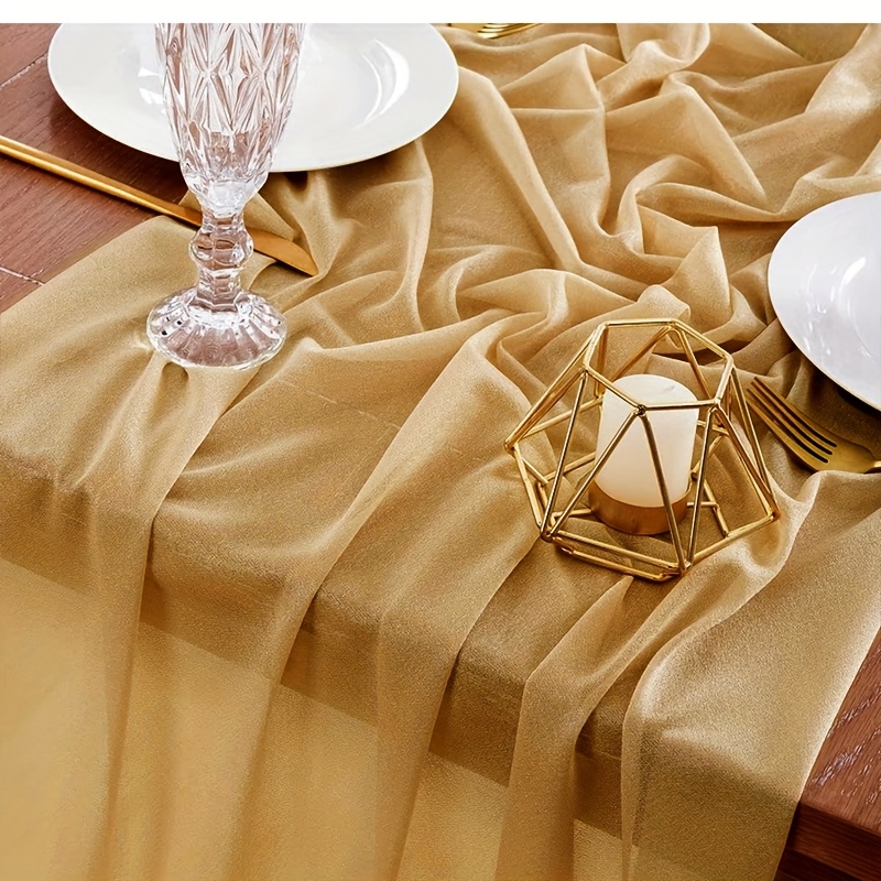 TEMU 1pc Wedding Table Runner Artificial Carpet Tablecloth For Baby Shower Cloth Birthday Party Banquet Family Dinner Outdoors Tabletop Decoration