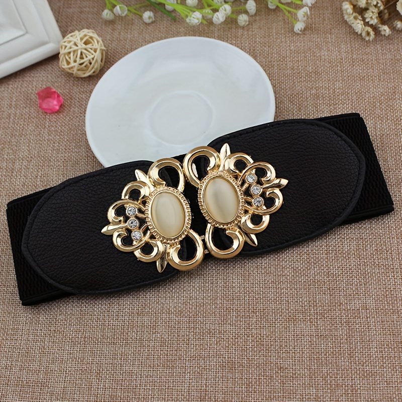 Image of Fashion Women Retro Elastic Stretchy Dress Narrow Waist Belts Dress Additions