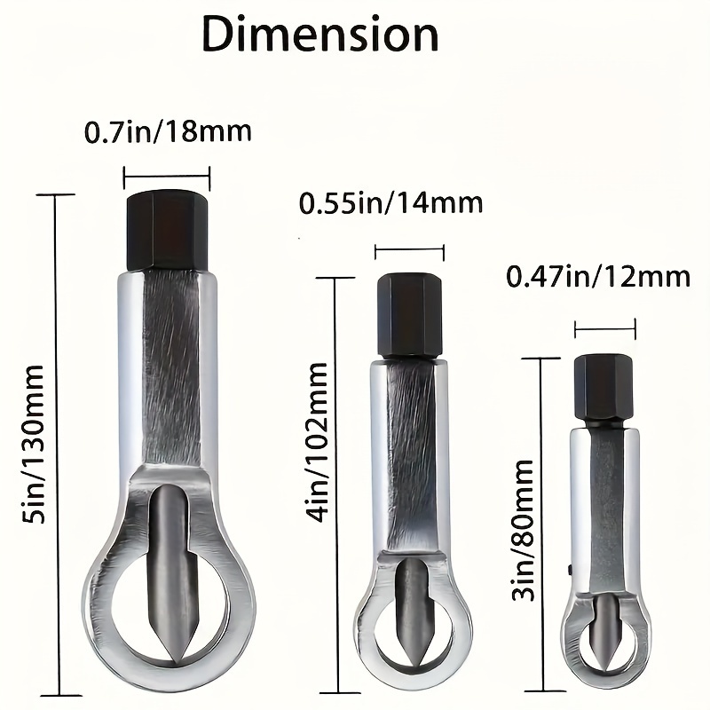 Image of 3pcs/set Metal Nut Splitter Cracker, Metal Nut Splitter Breaker Manual Pressure Nut Cracker Remover Extractor Tool