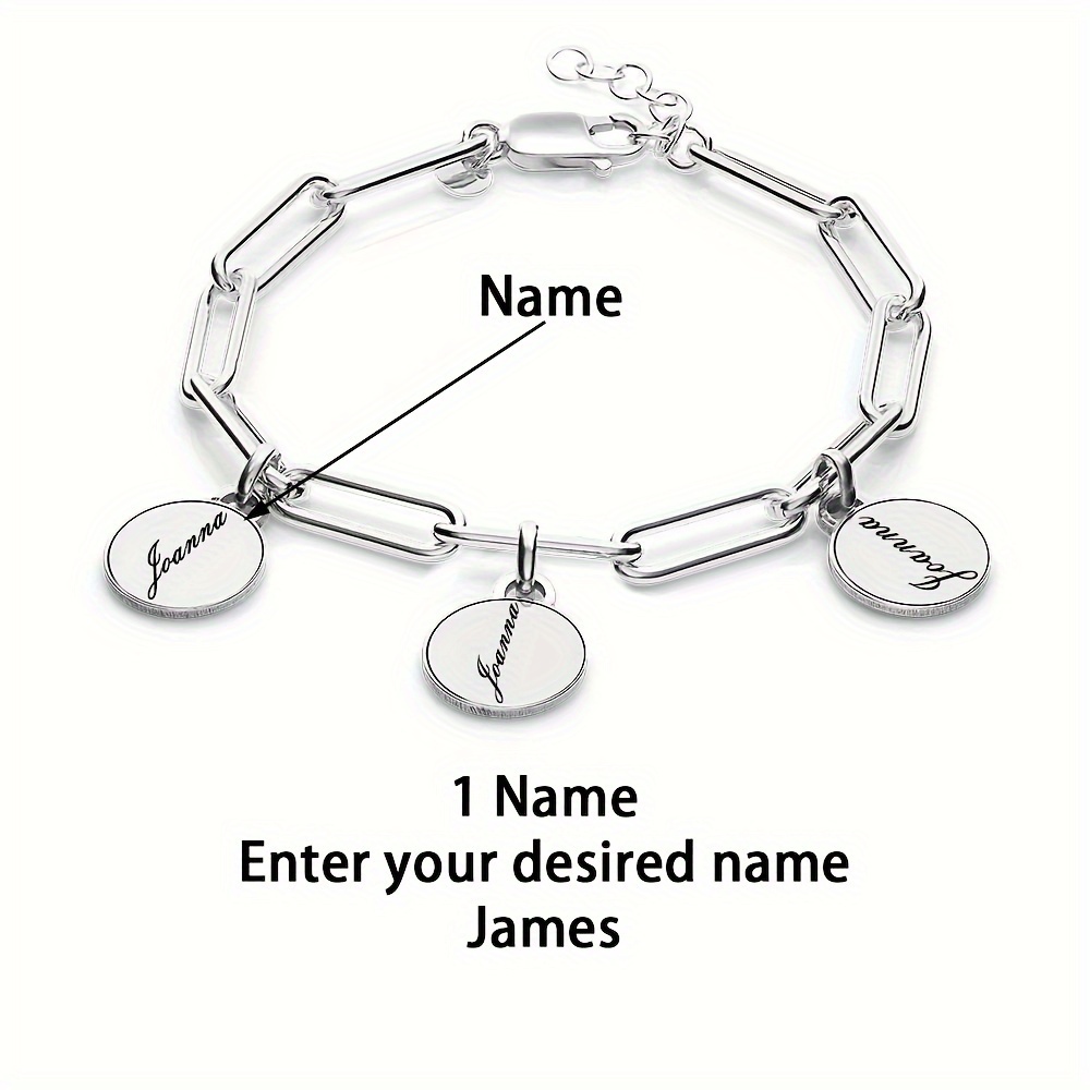 Women's 18K Gold-Plated Personalized Name Bracelet, Custom Gift
