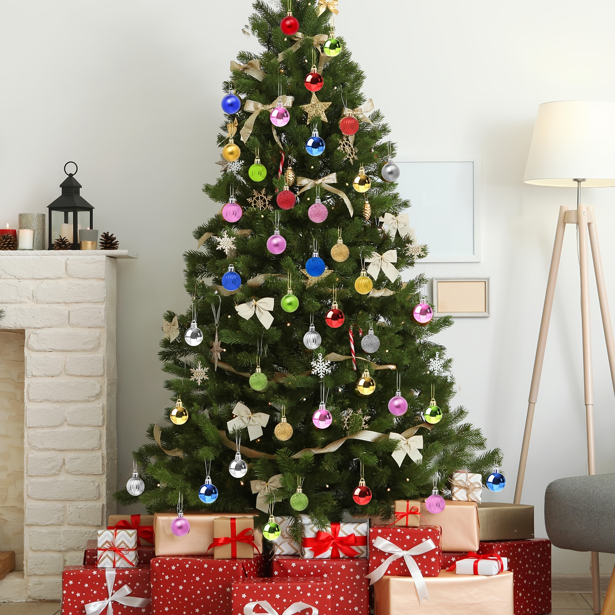 Lot De 24 Boules De Noël Incassables De 30 Mm - Mini Boules