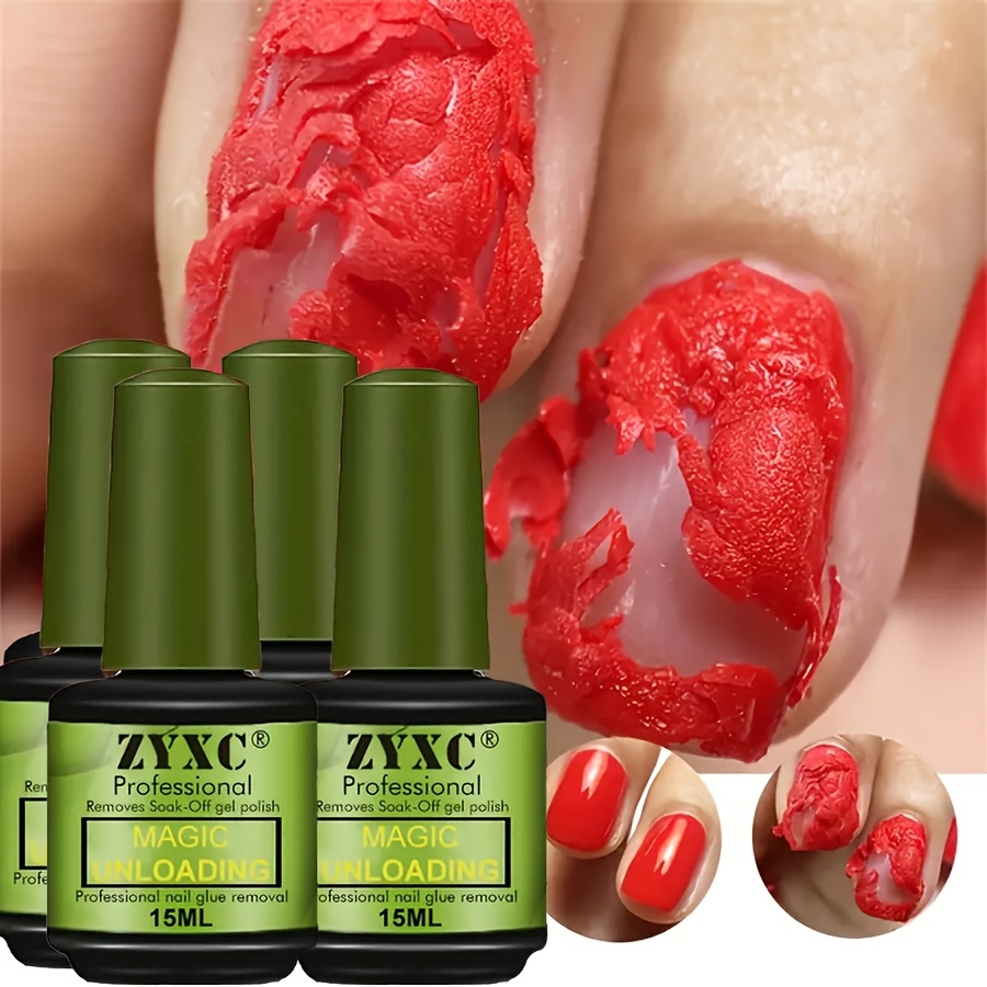 4pcs magic soak off quick remover nail polish remover for gel nails   easy to remove at home suitable for nail salons