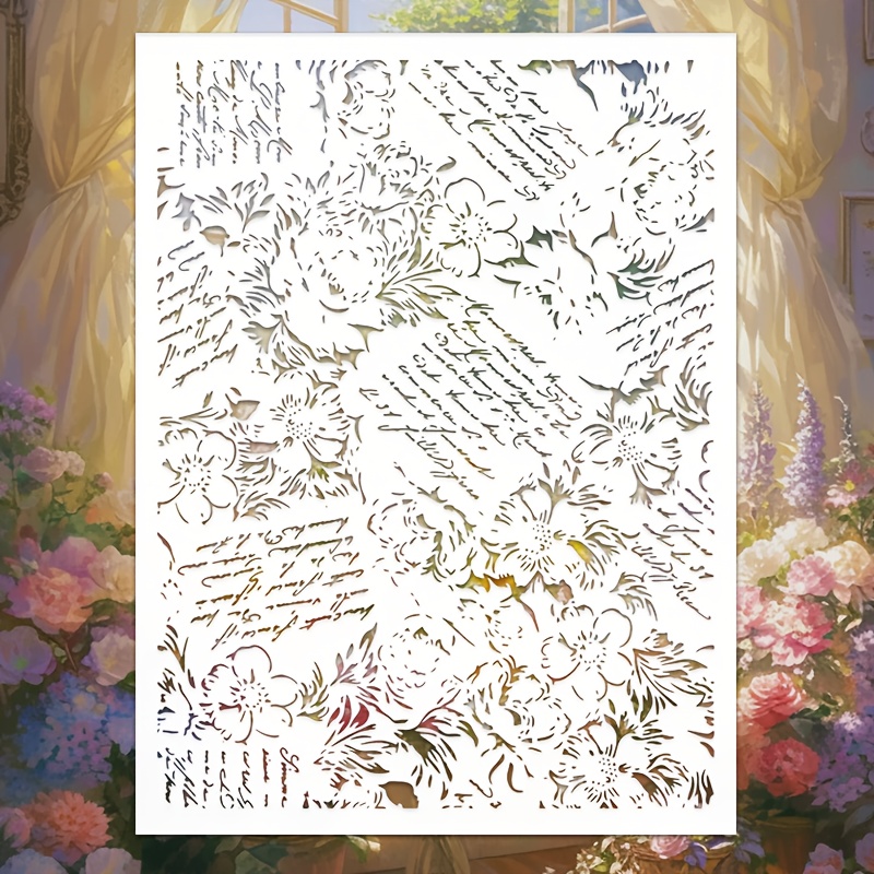 RE-COVERTILES - Stencil per Pittura e Decorazione | Flessibili Lavabili e Riutilizzabili | per Pareti, Pavimenti e Mobili | Decalcomanie | Carta da Parati | Piastrelle | Set 3 pz 25x40 cm