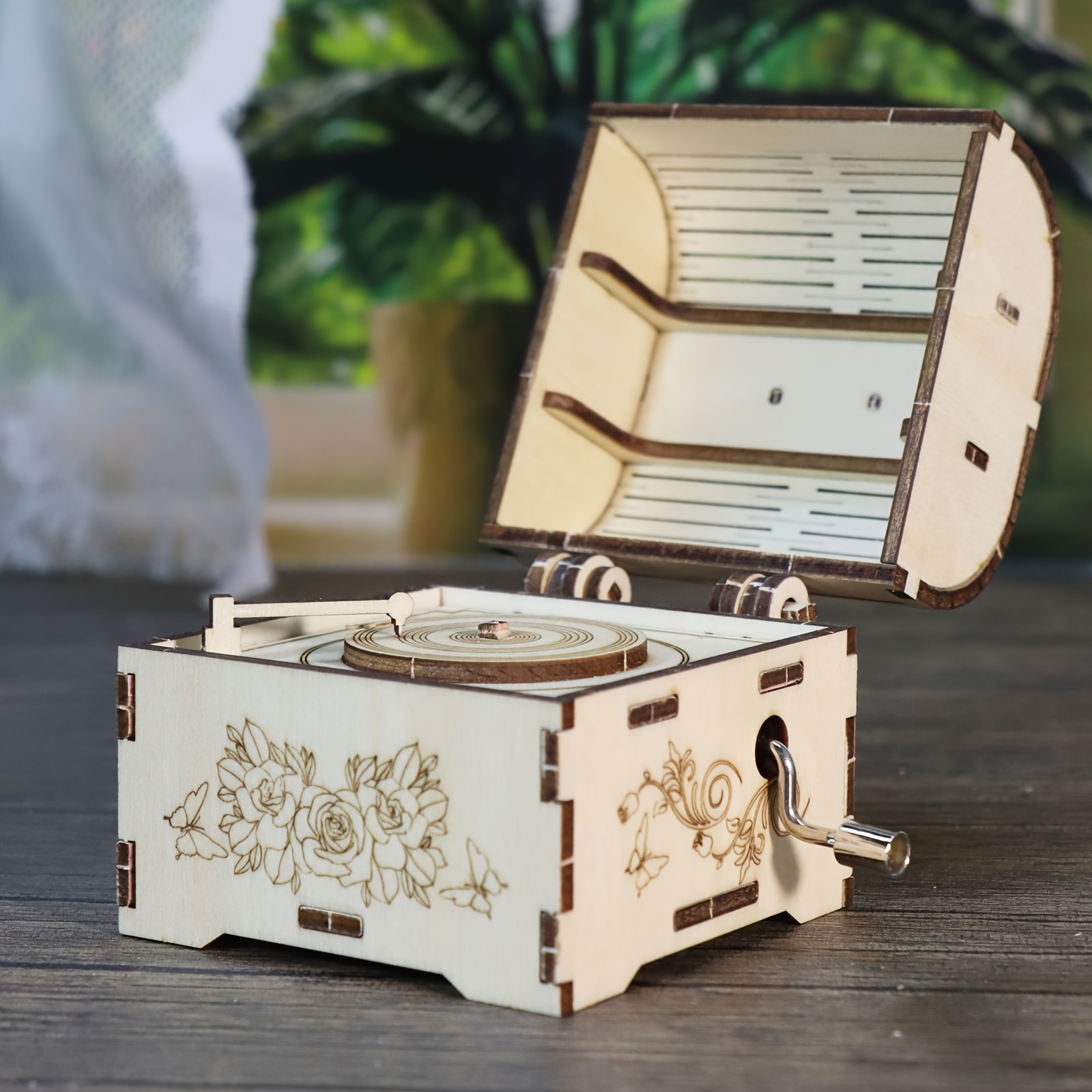 Image of 3d Wooden Puzzle Hand Treasure Music Box Handmade Assembly Model Kit Holidays Birthdays Christmas Gifts