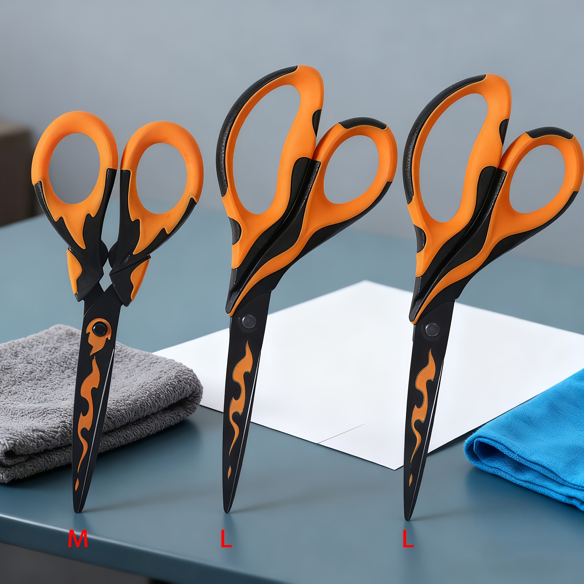 Image of 3pcs Durable Household Scissors Sewing Office Scissors Embroidery Leather Fabric Paper Cut Tailor Scissors Vintage Scissors Sewing Shears Wedding Scissors Diy Arts Sewing Crafting Tool Scissors Tool