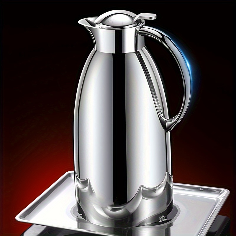 3l Premium Stainless Steel Thermal Insulated Kettle - Large Capacity, For Home & Commercial Use, Ideal For Office And Restaurant