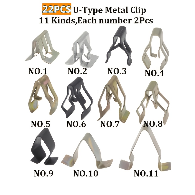 22pcs Universal Auto Front Console Dash Dashboard Retainer Rivet Fastener Clips For All Cars Dvd Cd Panel Trim Metal Clip