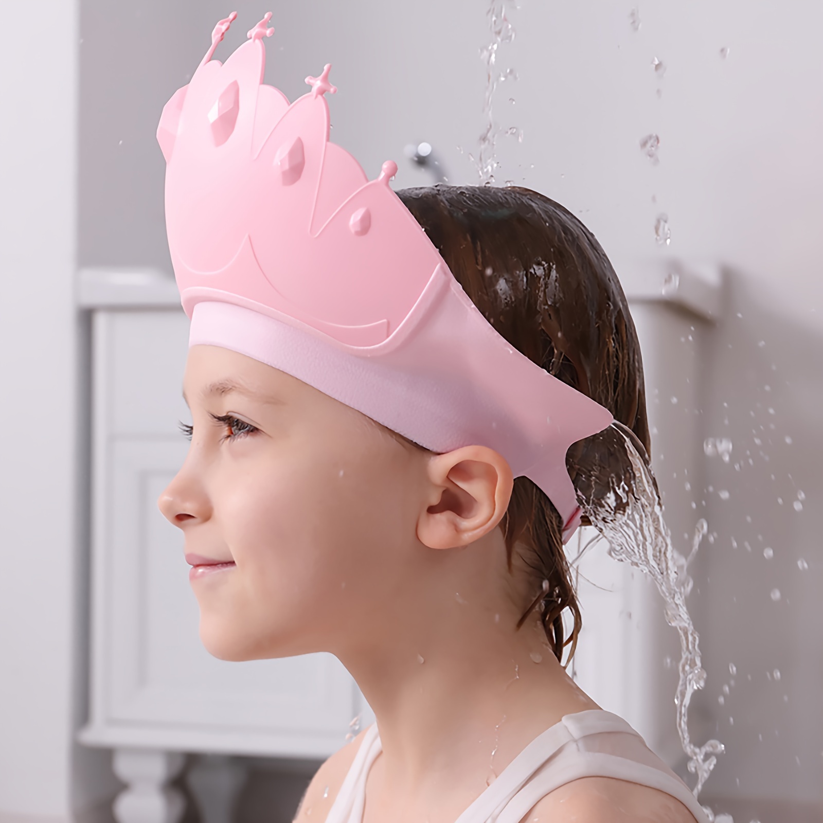 TEMU 1pc Ear Hat For Children To Prevent From Splashing While Washing Their Hair During .