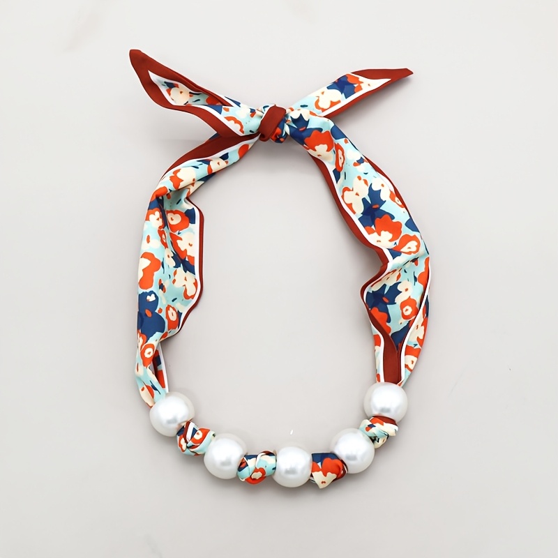 TEMU 1 Collar de Cuentas de Fácil para Mujer, Diseño de , Combinación , Cadena de Clavícula, Accesorio Literario Exquisito, Bufanda, Bufanda Pequeña,