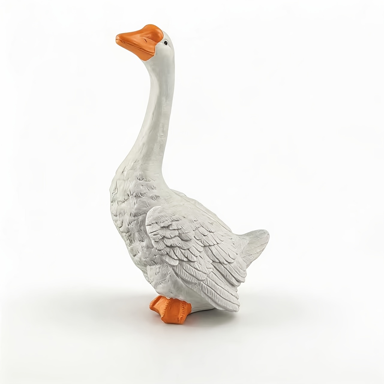 TEMU Grande statue d'oie de porche de 15 pouces, ornement d'oie de porche en résine pour jardin et cour, décoration pour maison, cour et pelouse,