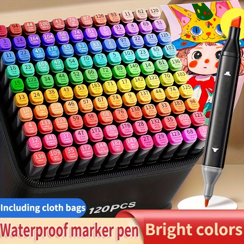 

120/168 Markers Set & Tip - Art Markers For Adults, For Drawing, Sketching, & - Includes