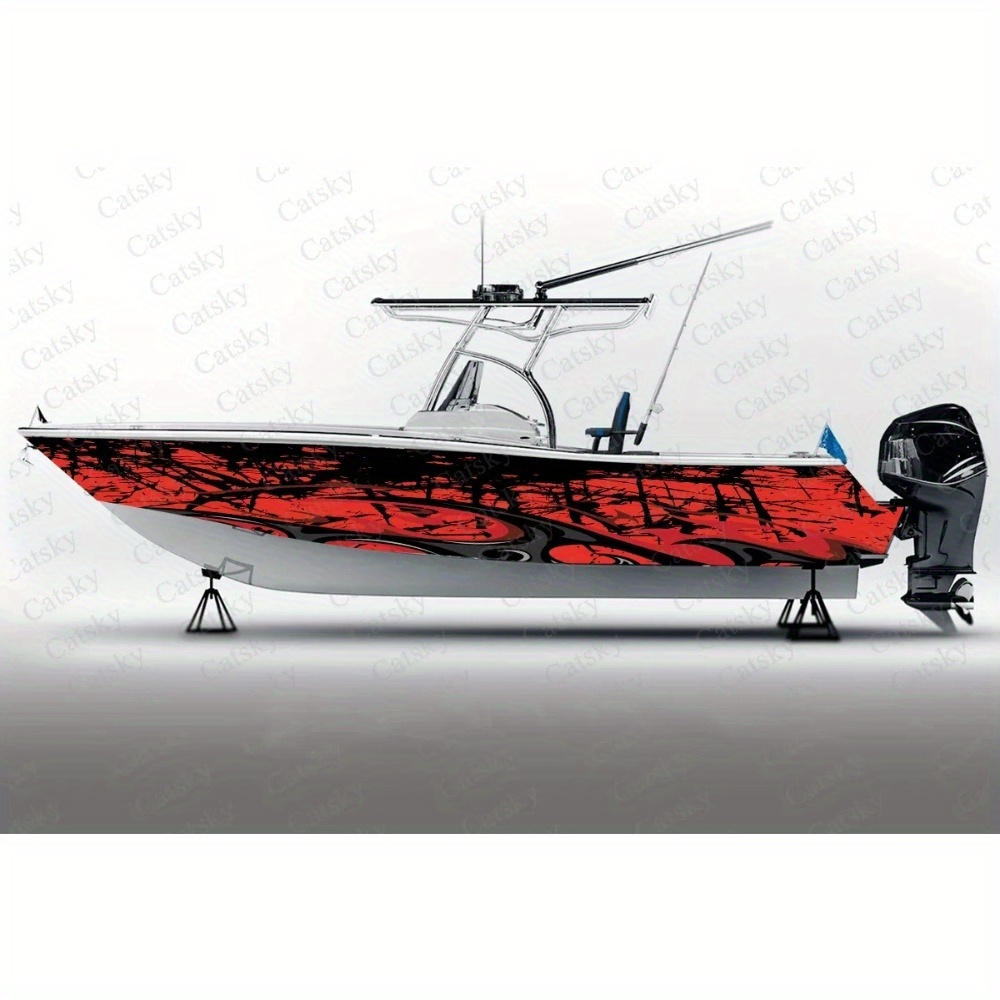 Vector Color Bar Geometric Abstract Boat Sticker Wrap