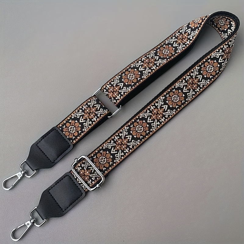 TEMU 3.8cm Widened Crossbody Bag Strap, Adjustable Length Extendable Strap, Diy Single Strap Accessory, Stylish And Versatile Small Floral Print