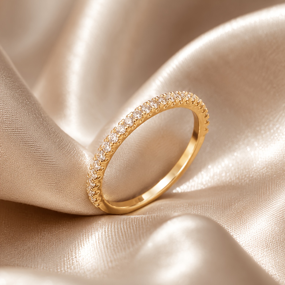 Women's 18K Gold Plated 2pcs Ring Set, Fashionable