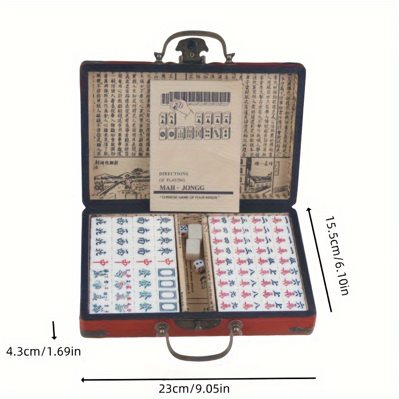1pc     146pcs set with carrying case including dice   family   and travel retro style carved details   instructions ideal holiday gift