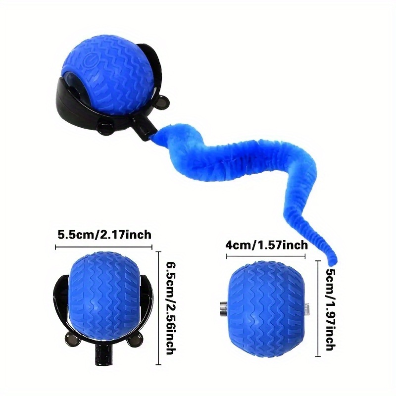 1pc MIAOQUANJI Interactive Cat Toy with Automatic Rolling Ball - USB Rechargeable, Smart Tail Ball for Indoor Cats, Durable Plastic, All Breeds & Sizes, Interactive Playtime, Cat Toy, Playful Design, Smooth Surface 2 1pc MIAOQUANJI Interactive Cat Toy with Automatic Rolling Ball - USB Rechargeable, Smart Tail Ball for Indoor Cats, Durable Plastic, All Breeds & Sizes, Interactive Playtime, Cat Toy, Playful Design, Smooth Surface - Image 2