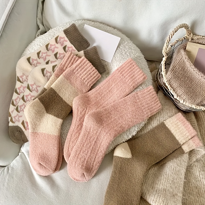 

4pcs Thickened Mid- For - , & , Striped Pattern