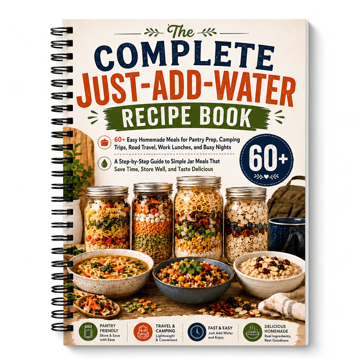 TEMU The Complete Just-add-water Recipe Book 60+ Easy Homemade Meals For Pantry Prep, Campin Trips, Road Travel, Work Lunches, And Busy Nights A