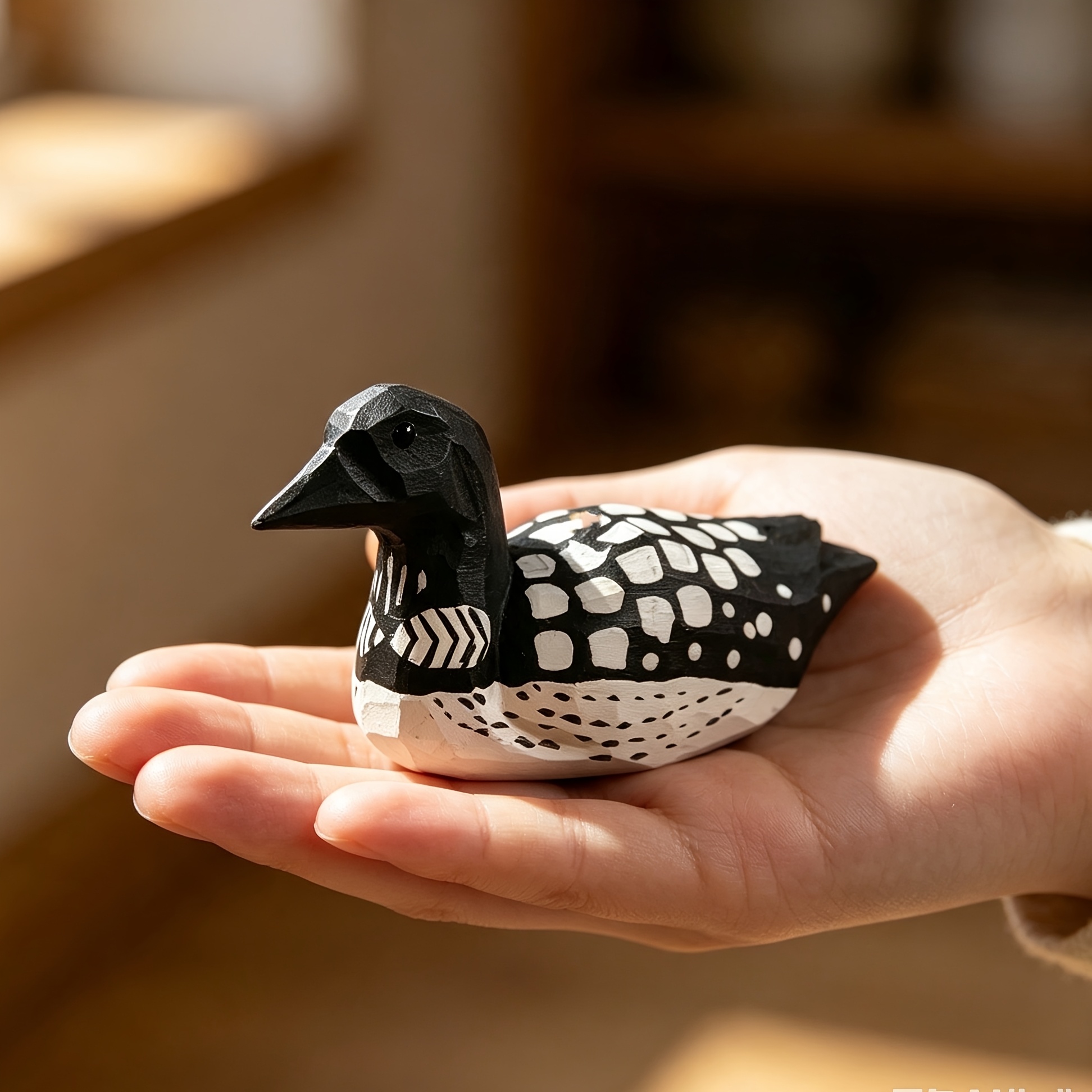 TEMU Statue de canard sculptée en , décoration de table mignonne et les fêtes, pièce d'art à sur le thème des animaux, pour Noël, Halloween, Pâques,