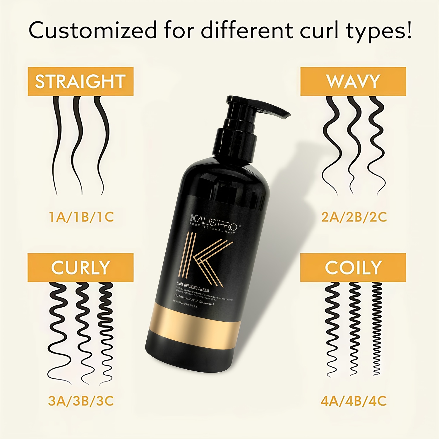 Crème de stylage pour boucles pour hommes, 300 ml/10.14 oz, améliore, hydrate et contrôle les frisottis avec une tenue douce et longue durée | Formule non irritante pour cheveux bouclés - Fournitures quotidiennes pour étudiants