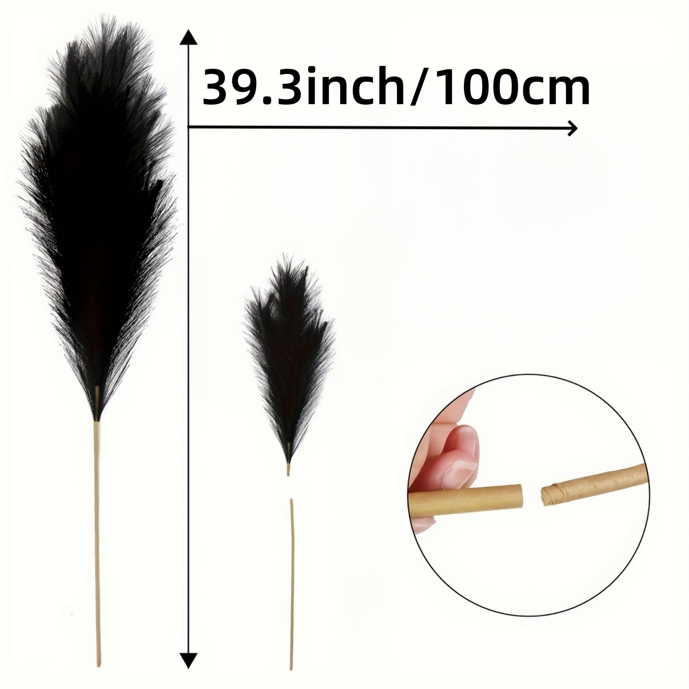 8pcs Luxury Artificial Pampas Grass Decorations, 99.06 cm Tall - Soft, Fluffy Beige And White Stems, Ideal for Bohemian Home Decor, Weddings, Parties, Vase Arrangements, Garden Decor
