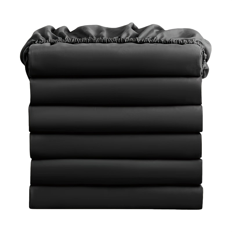 TEMU 6pcs Luxurious And Comfortable Soft Bed Covers, Breathable And Skin-friendly, Great For Sleep, Convenient For Multiple Replacements And Uses On